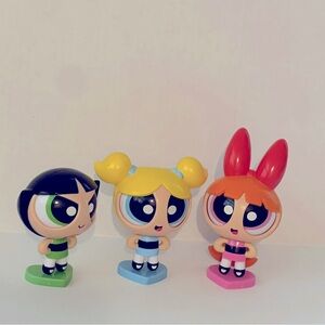 Power Puff Girls figures-Blossom, Bubbles, and Buttercup